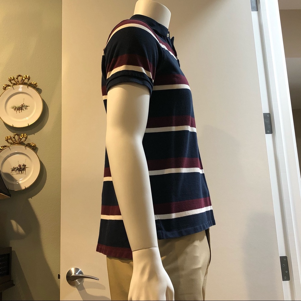 Polo Ralph Lauren Navy/Burgundy/White Striped Polo - Picture 5 of 9